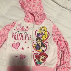 Disney princess zip up hoodie